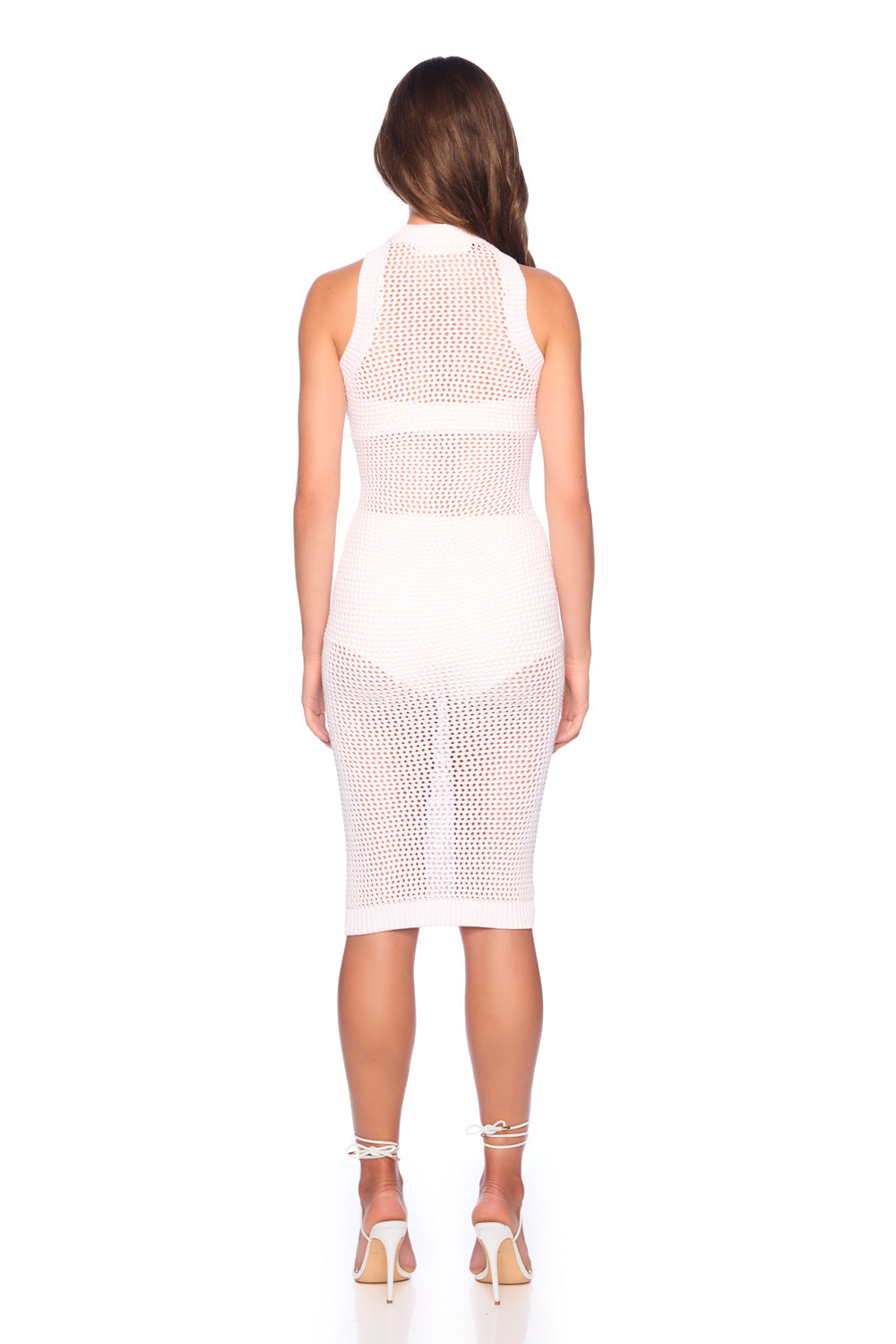 netting racer tank dress with 2 piece