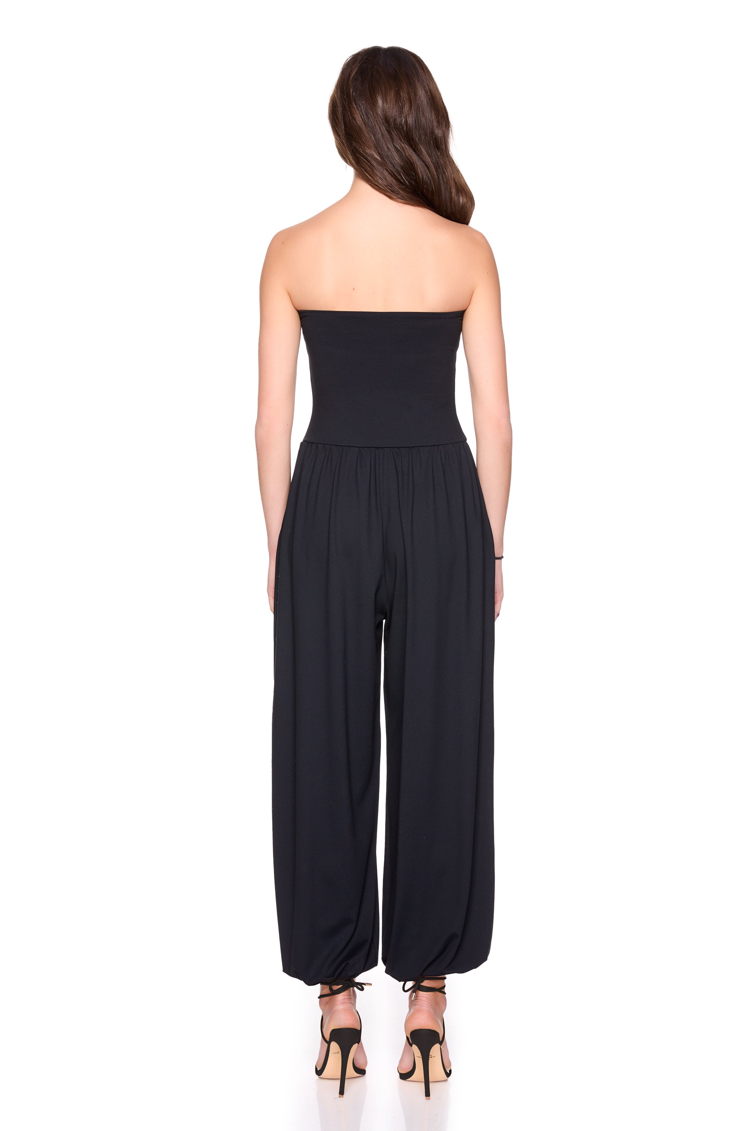 tube gathered ankle jumpsuit