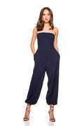 tube gathered ankle jumpsuit