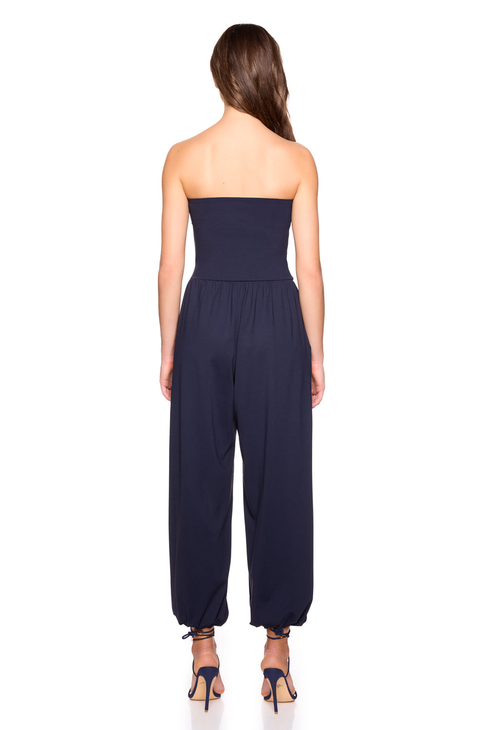 tube gathered ankle jumpsuit