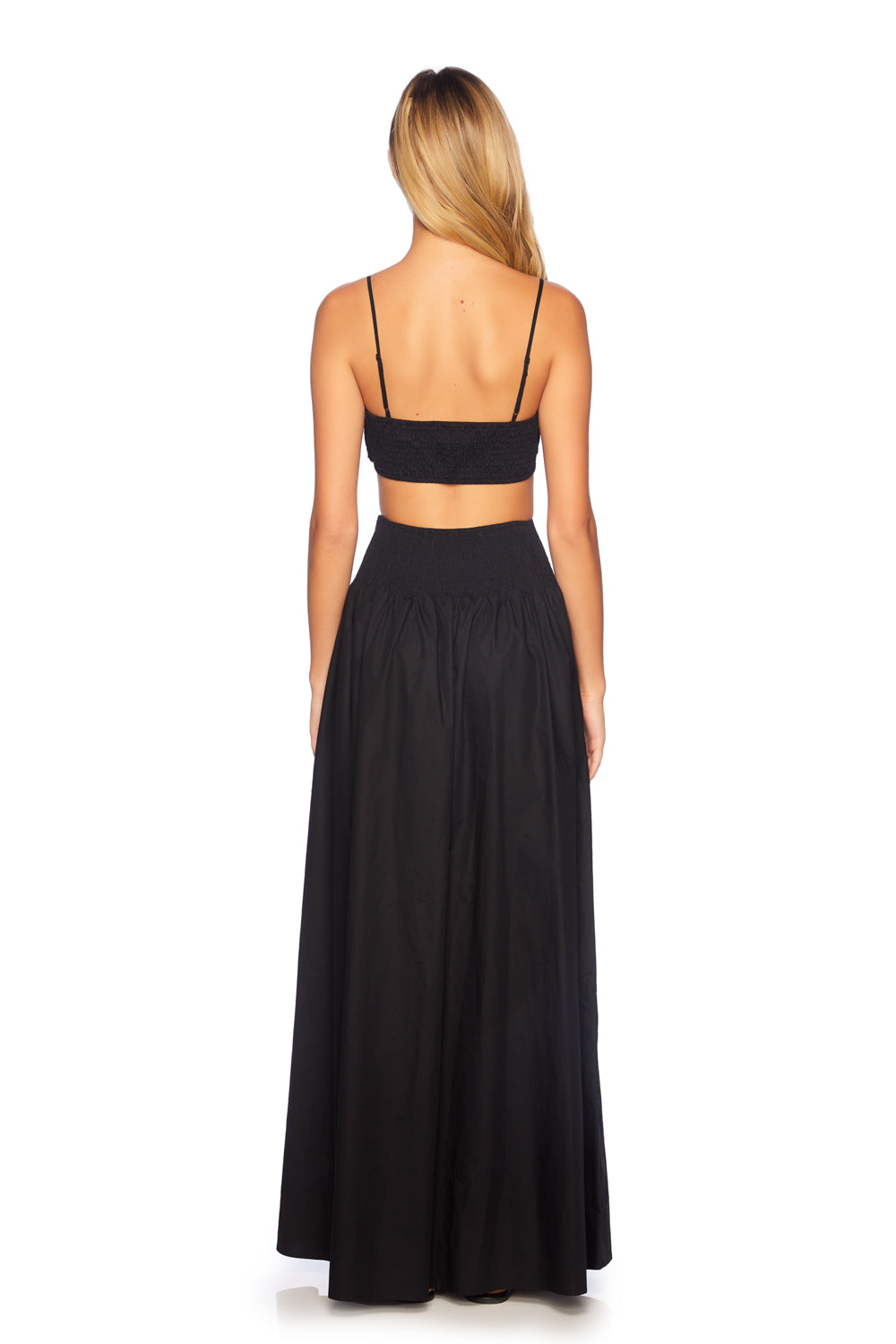 poplin drop waist skirt