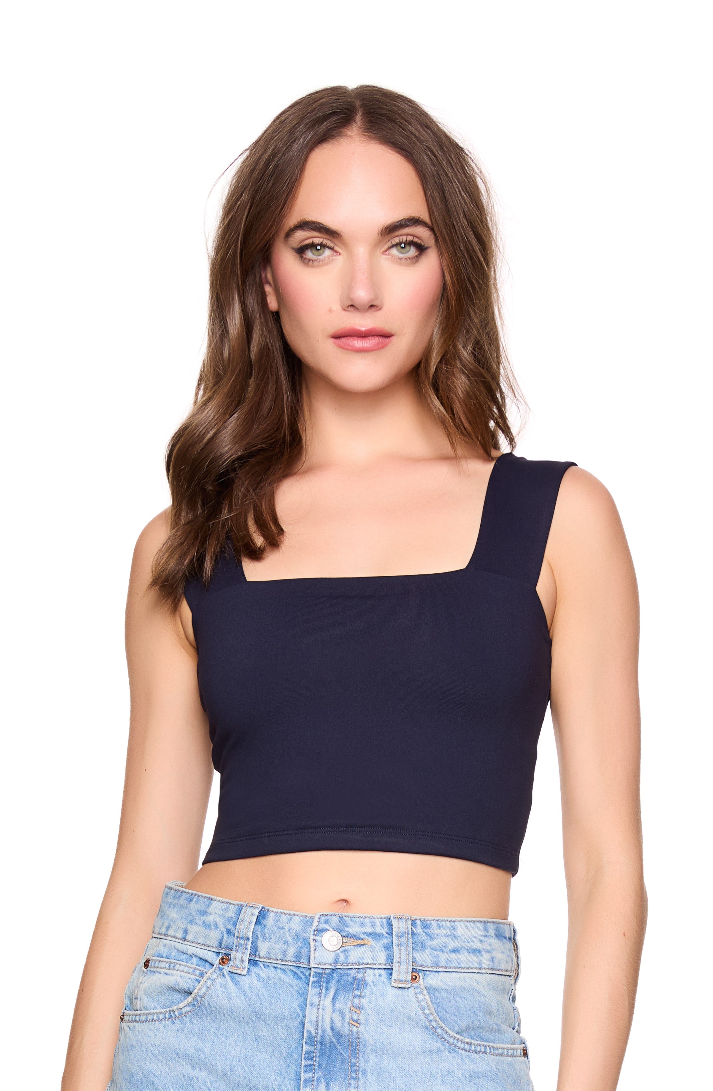 essential wide strap crop top