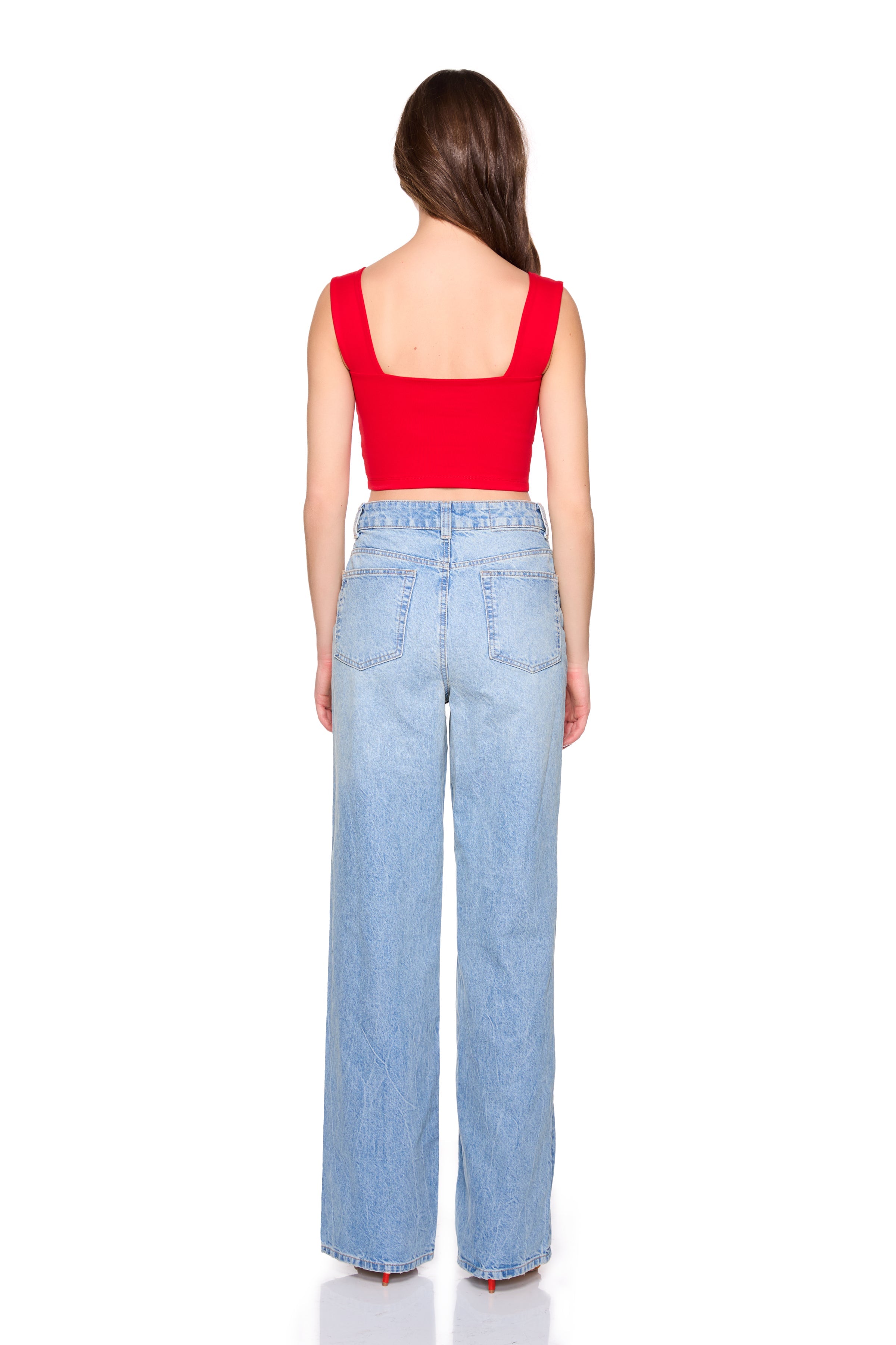 essential wide strap crop top