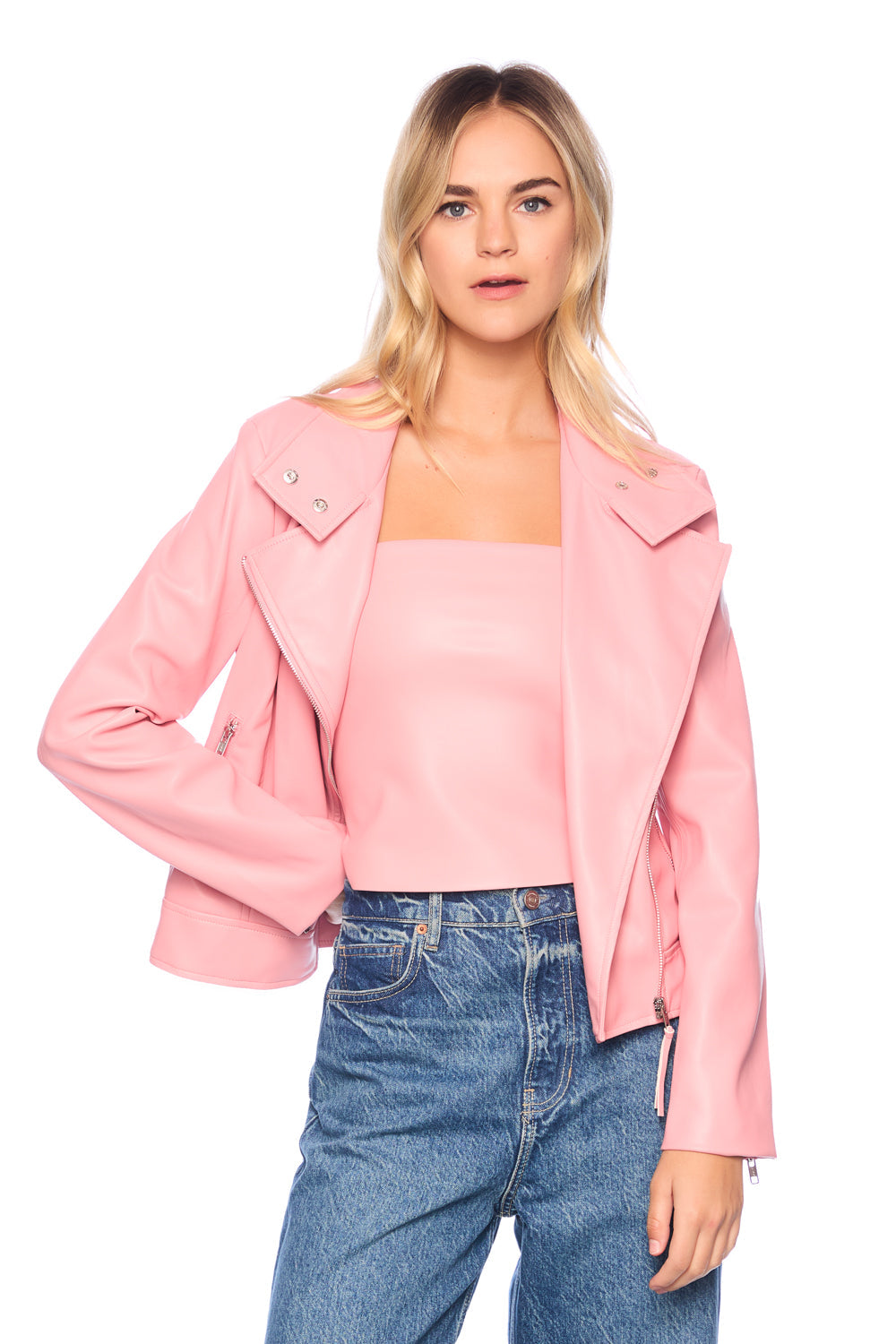 faux leather moto jacket hamptons