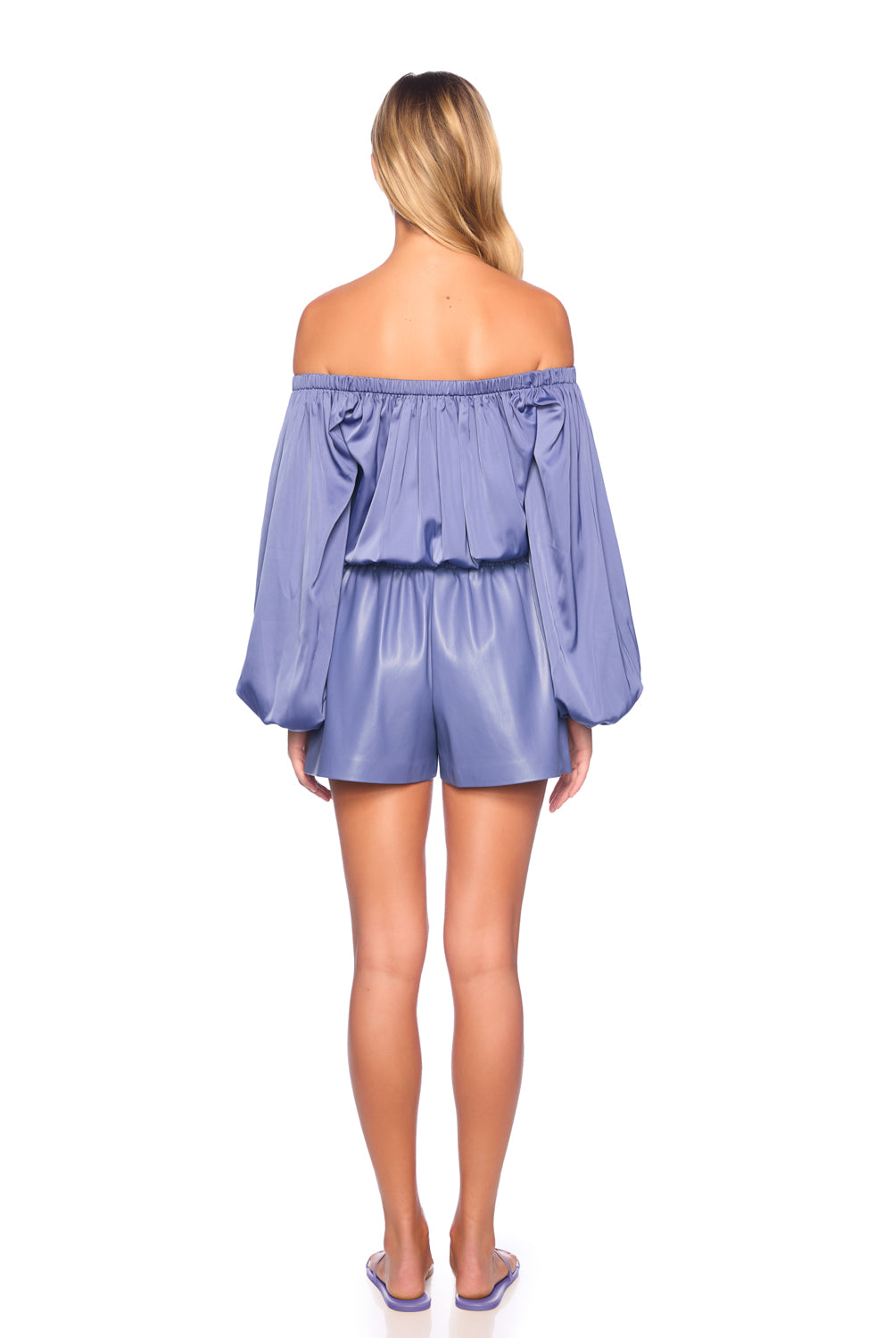 faux leather pleated short
