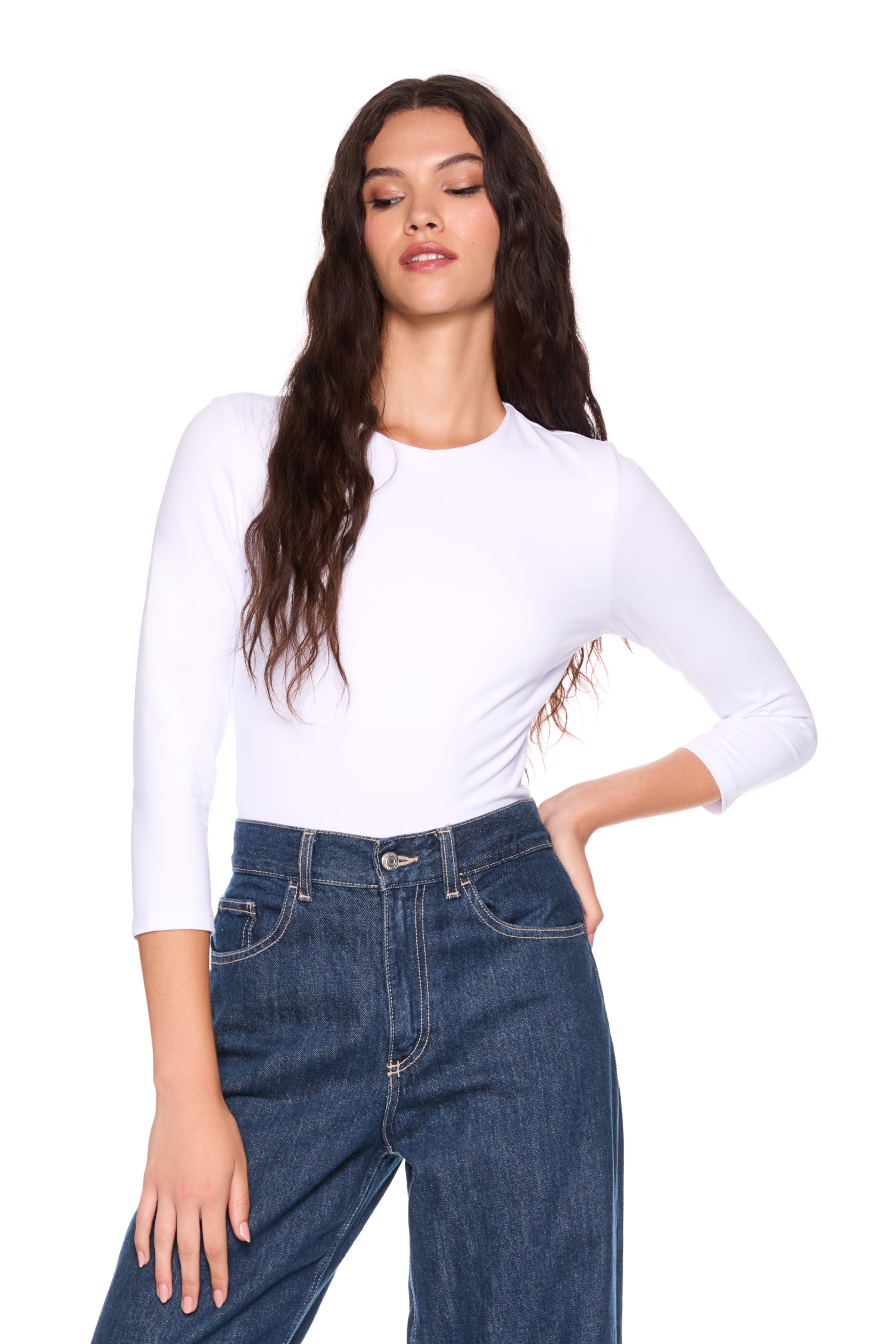 crew elbow sleeve top