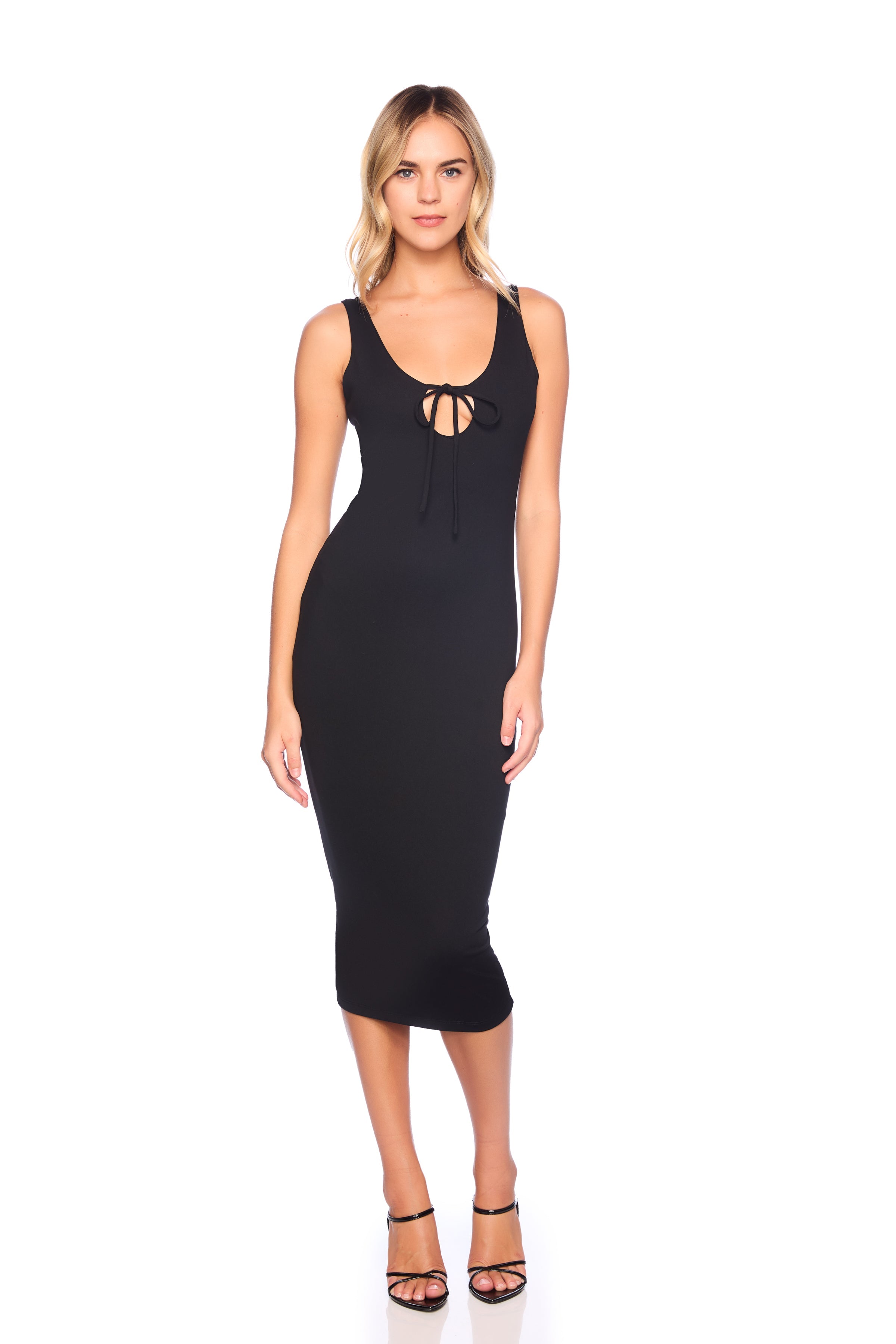 circle front midi tank dress