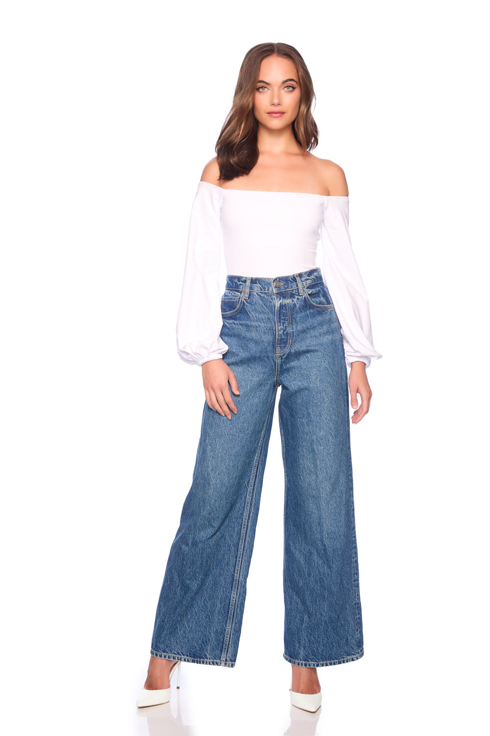 off shoulder poet sleeve 5"