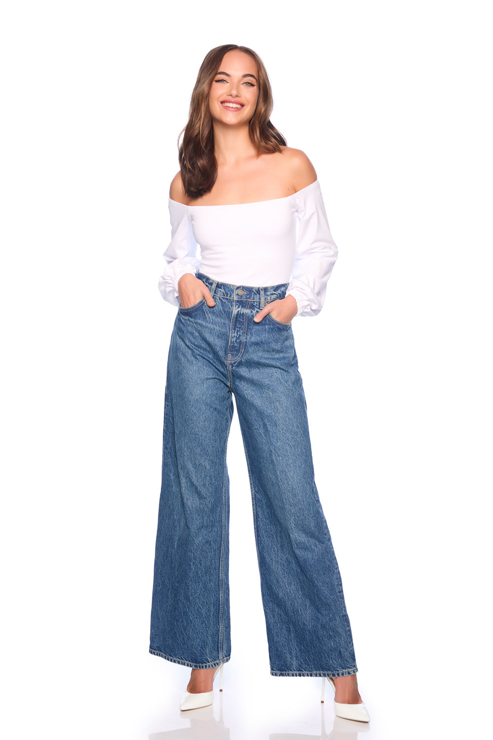 off shoulder poet sleeve 5"