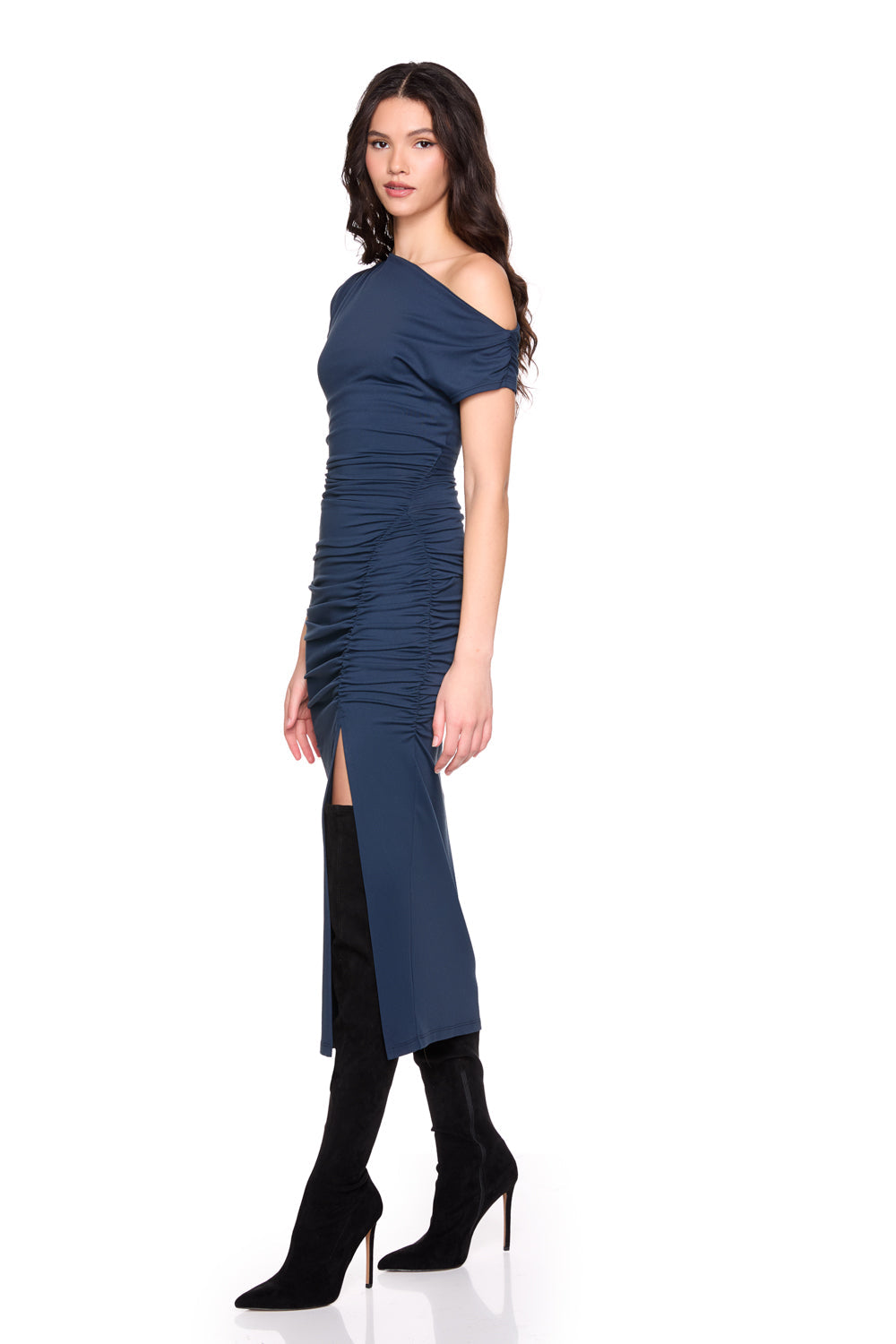 one arm off shoulder dress