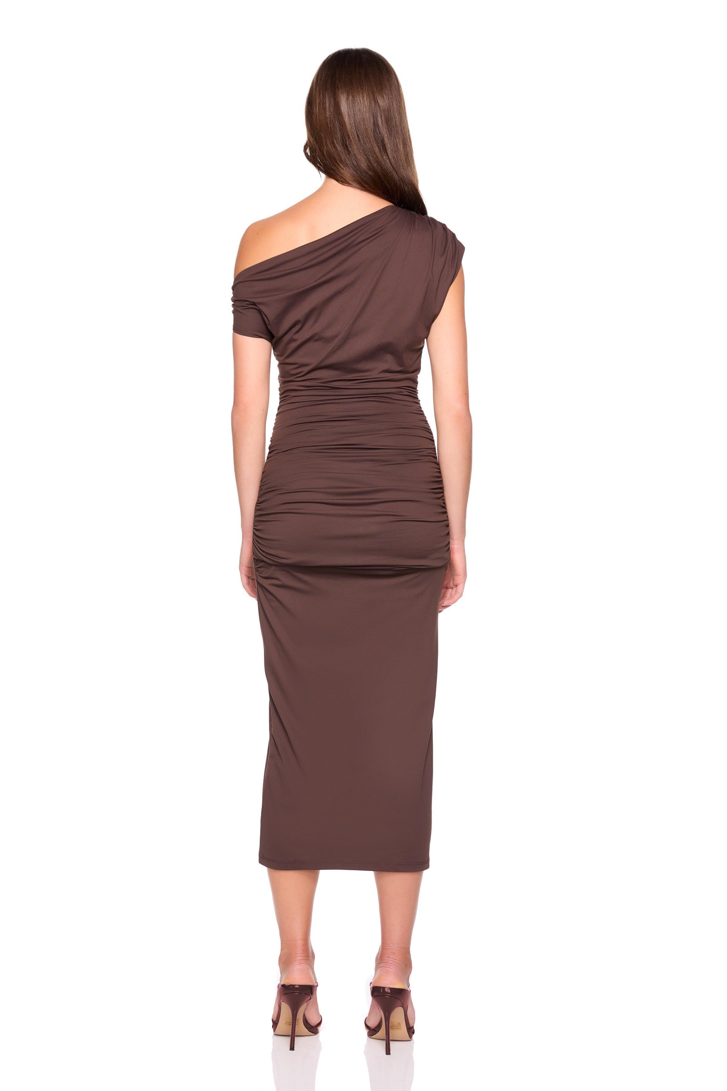 one arm off shoulder dress