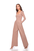 sweetheart long sleeve jumpsuit