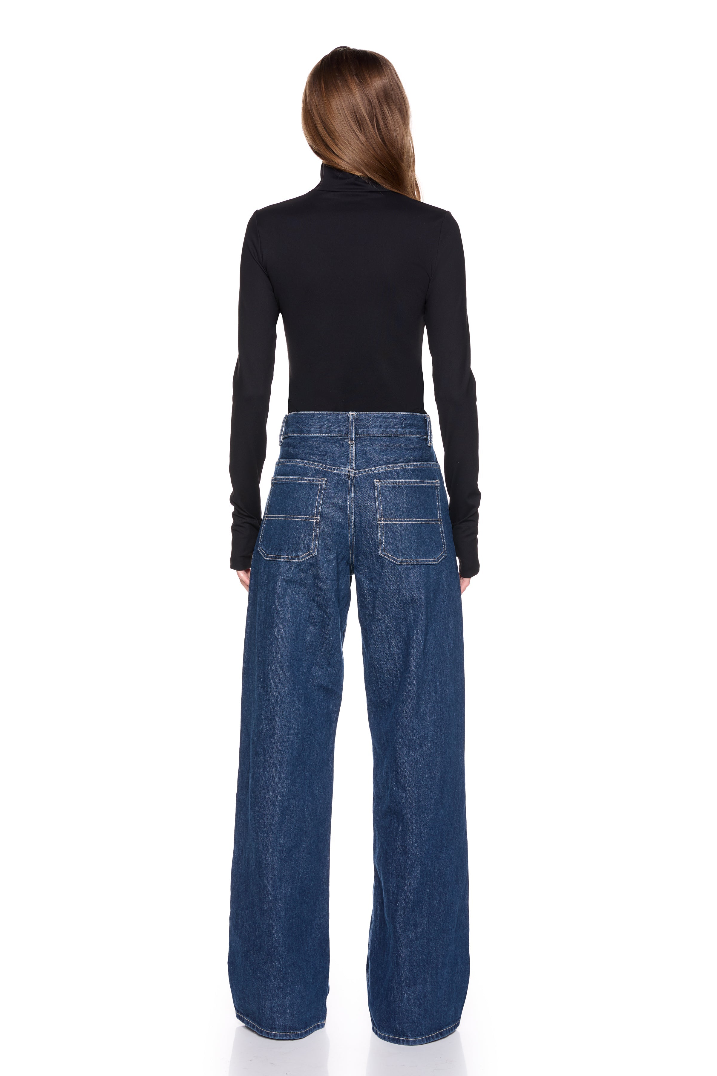 mock neck long sleeve with thumbholes