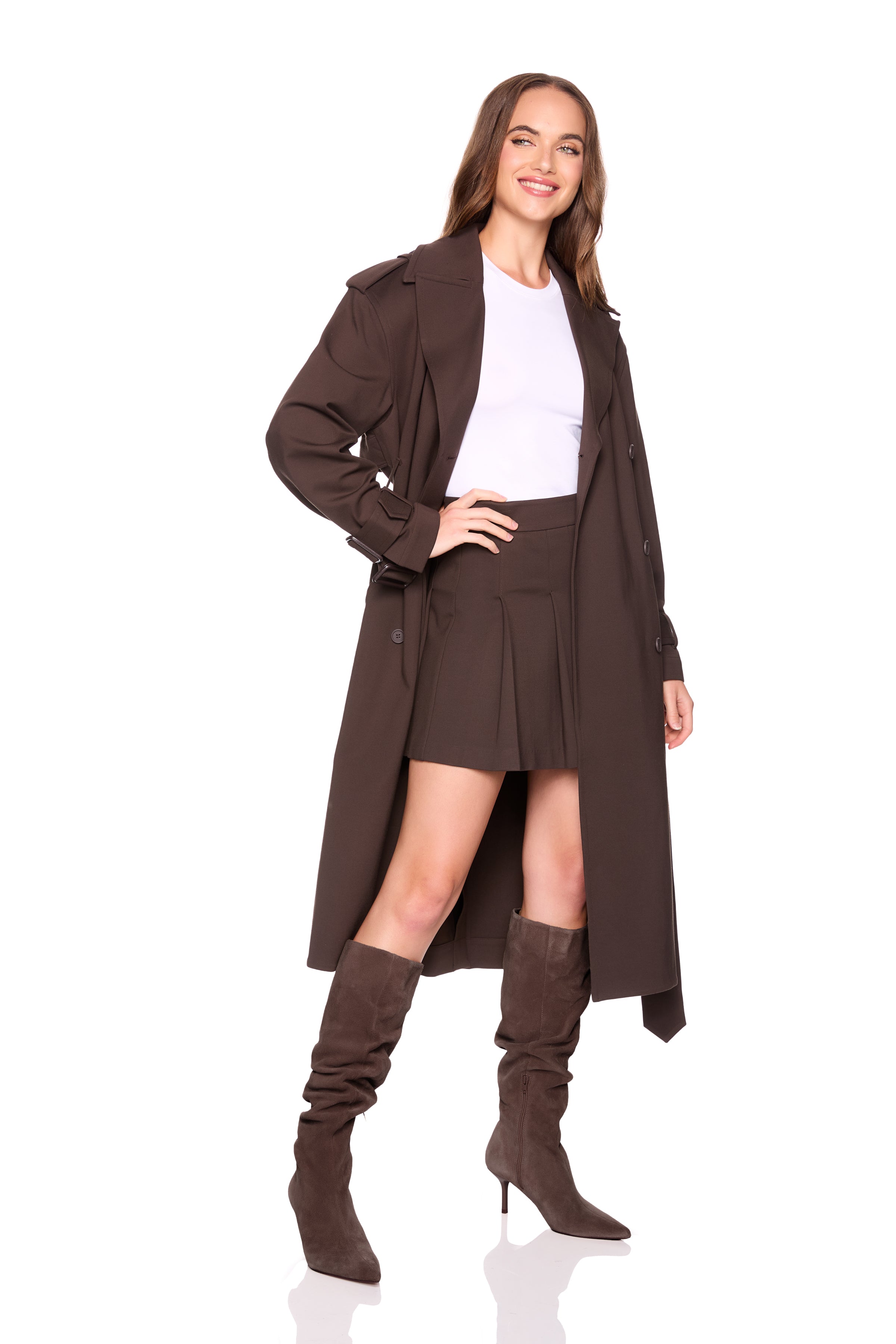 ponte trench coat java