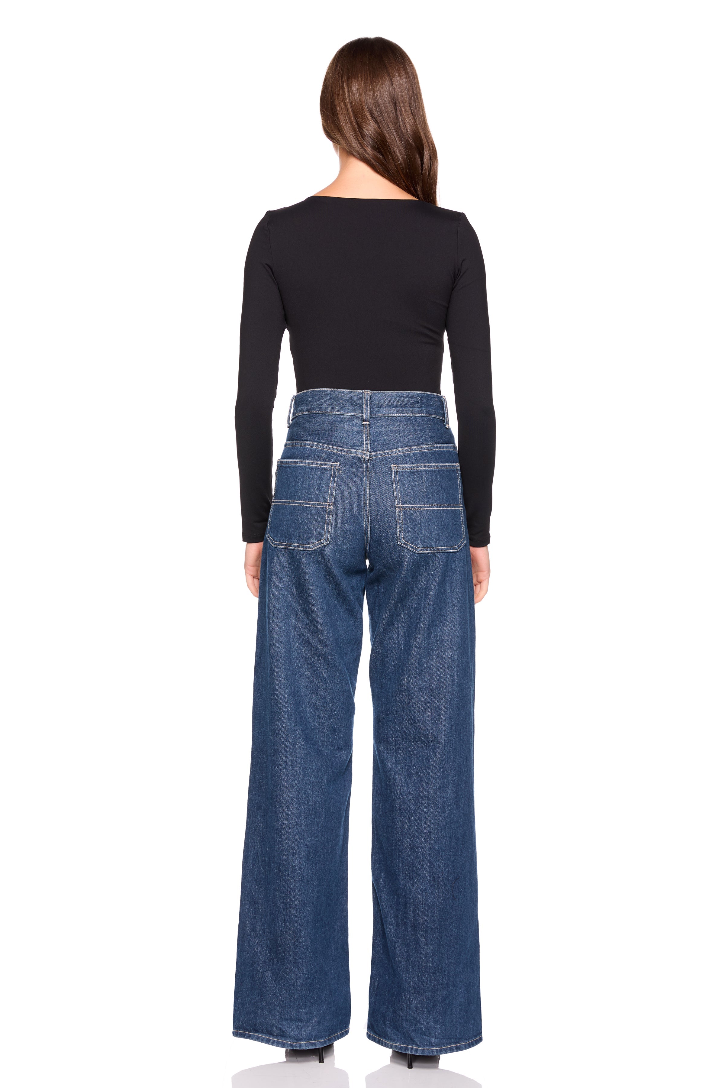 diagonal front long sleeve top