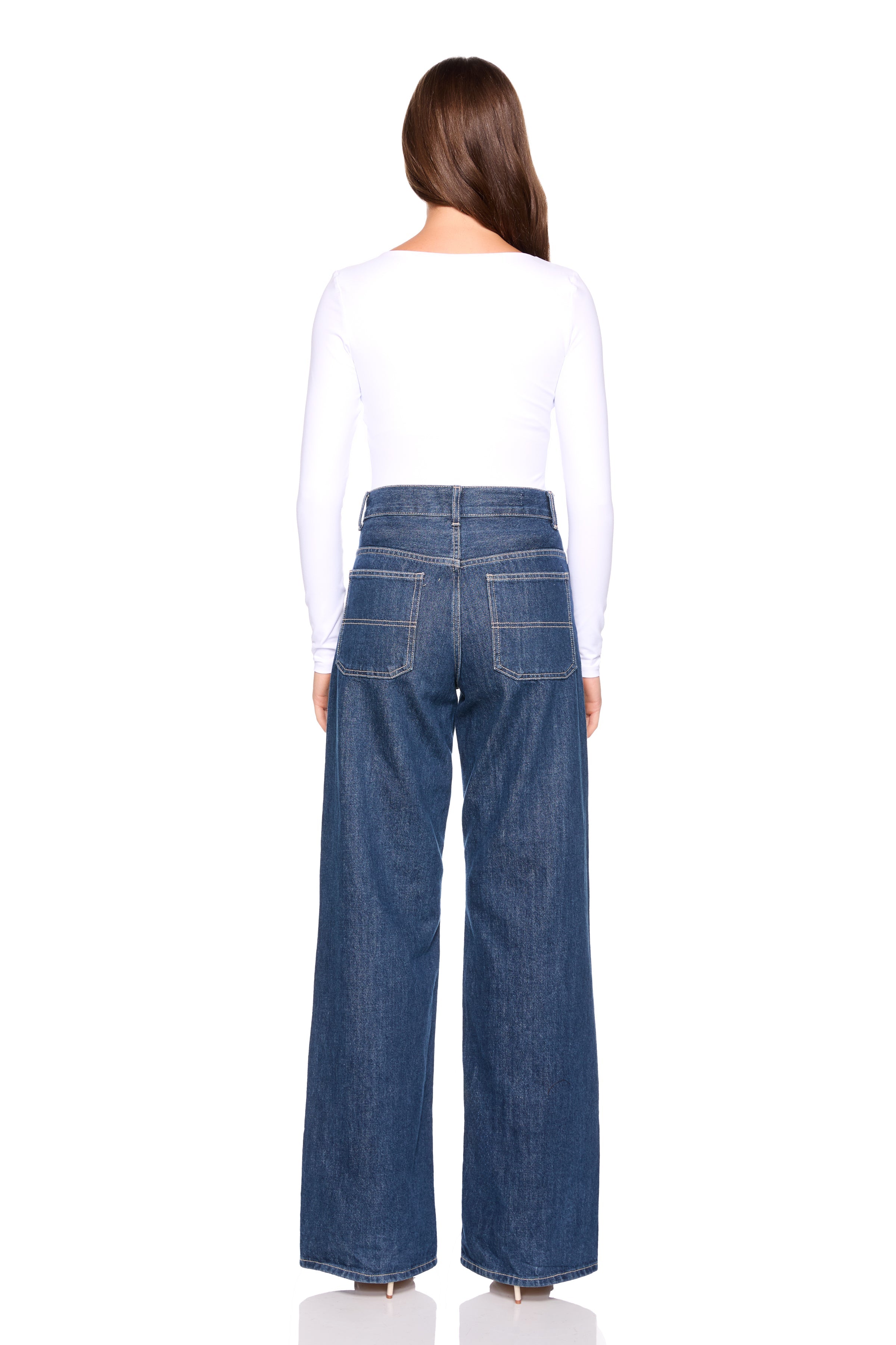 diagonal front long sleeve top