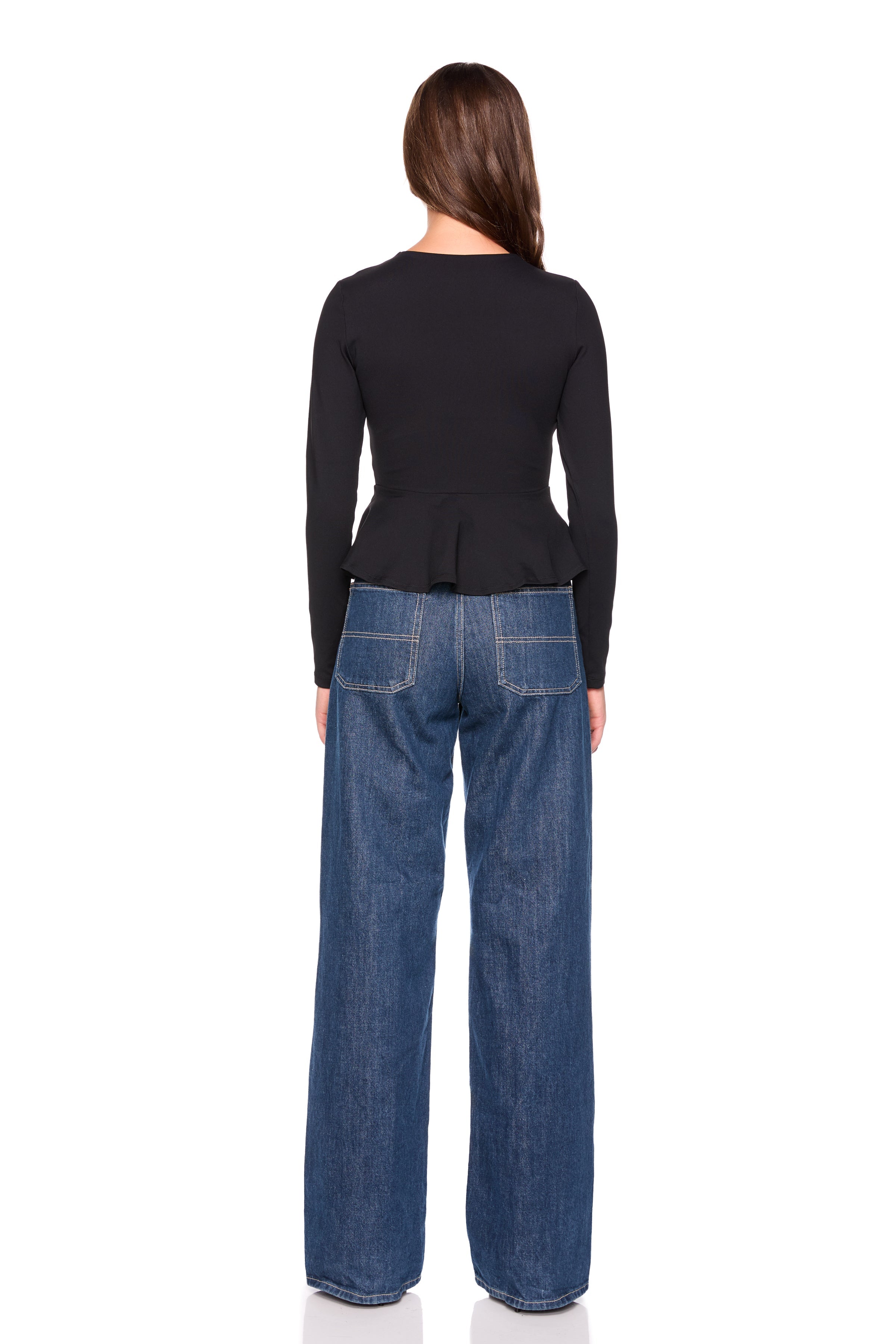 crew long sleeve flare top