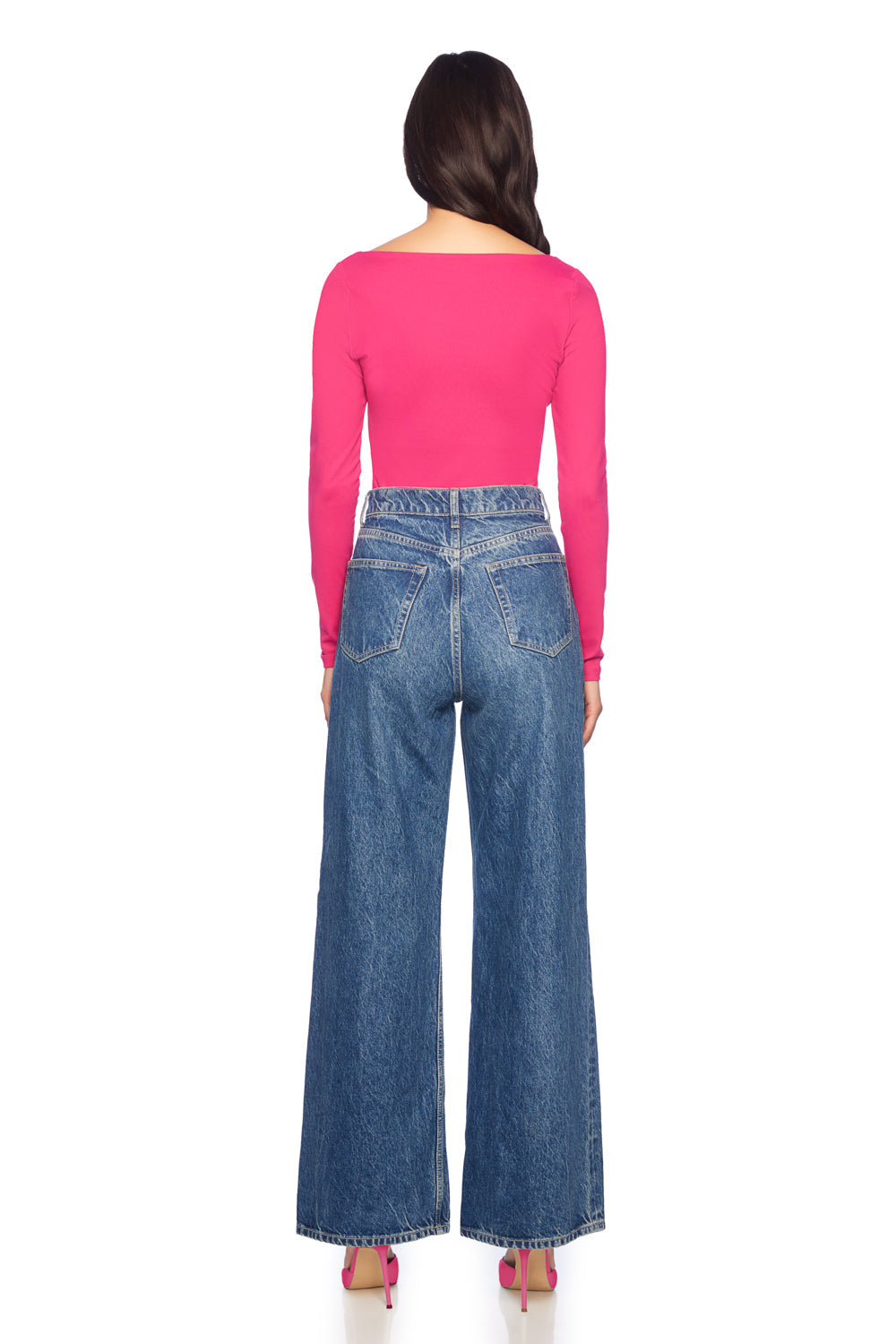 long sleeve scoop front top