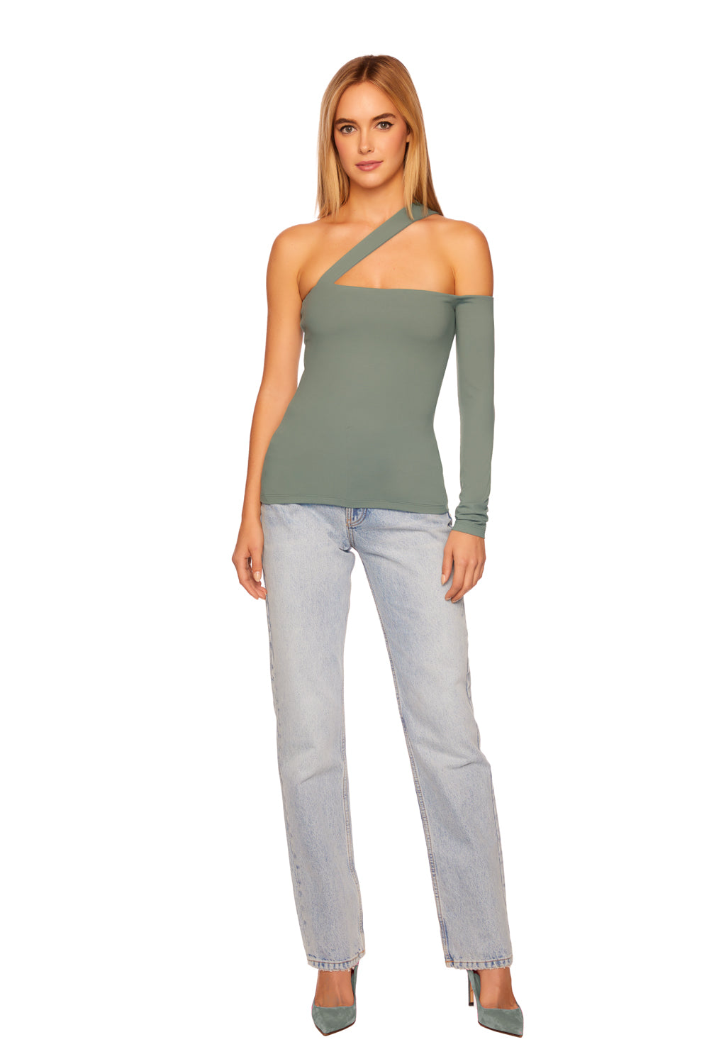 one shoulder strap top