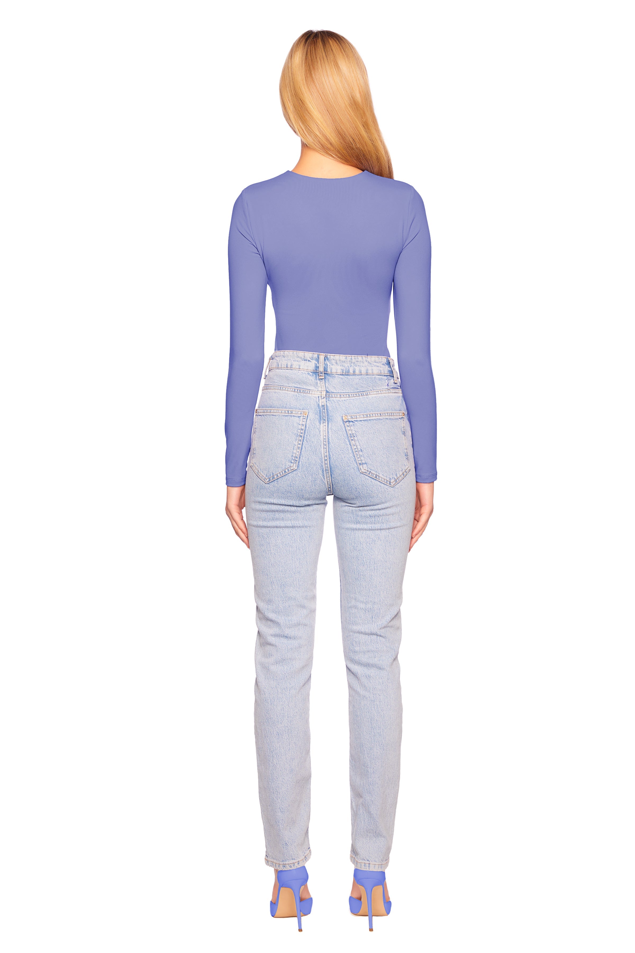 crew neck long sleeve top