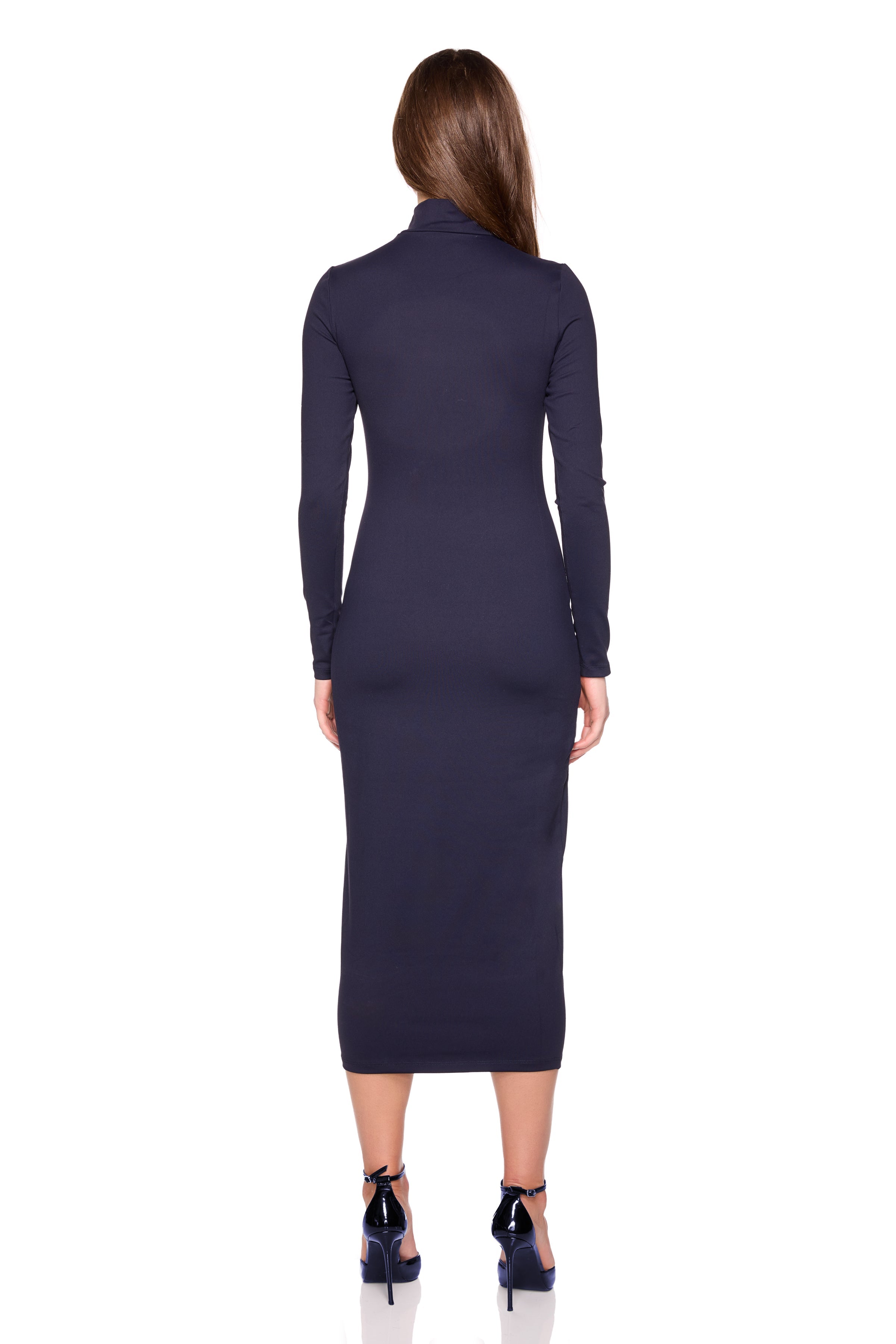 mock neck longsleeve dress