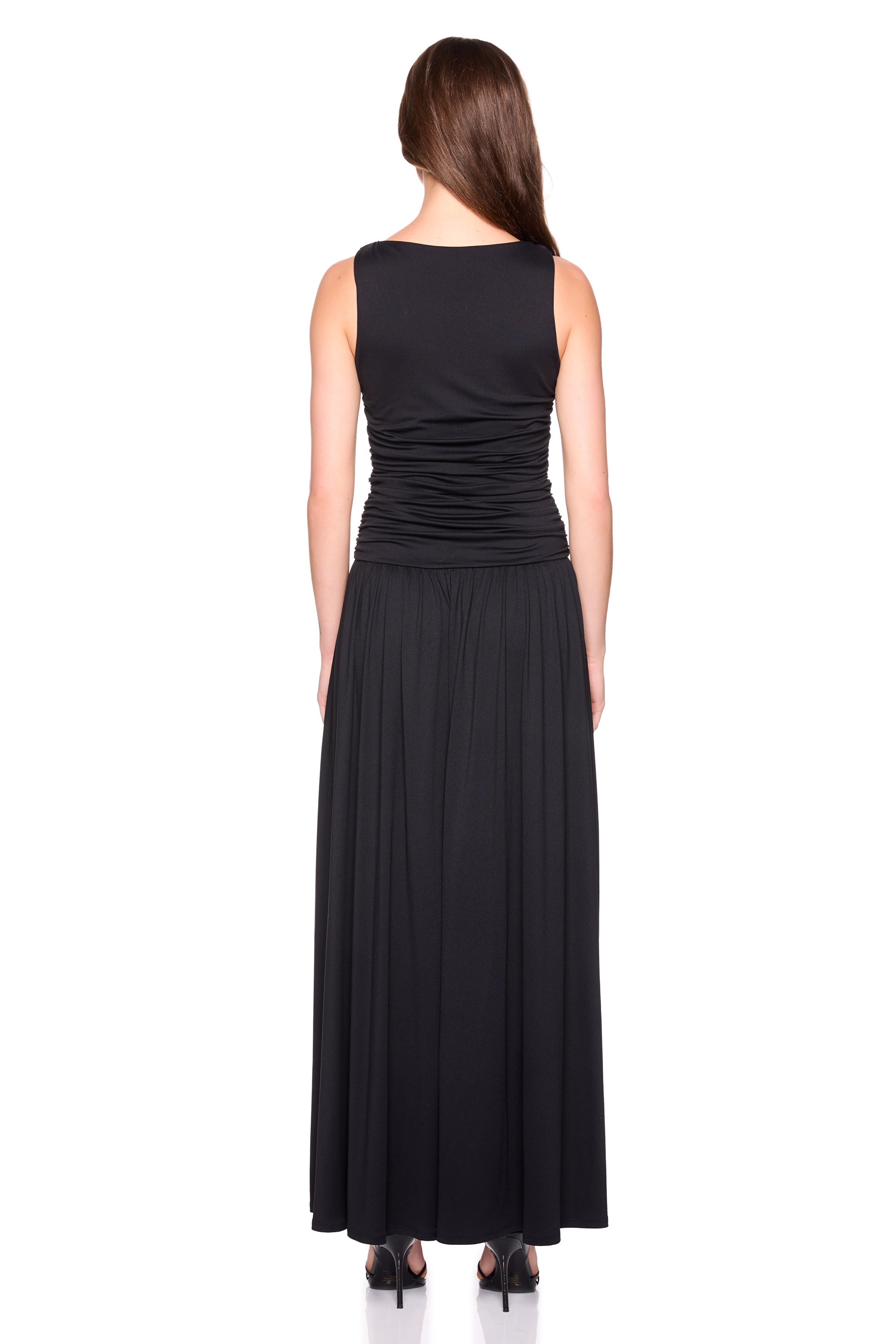 low waist wire maxi dress
