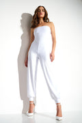 strapless jogger jumpsuit