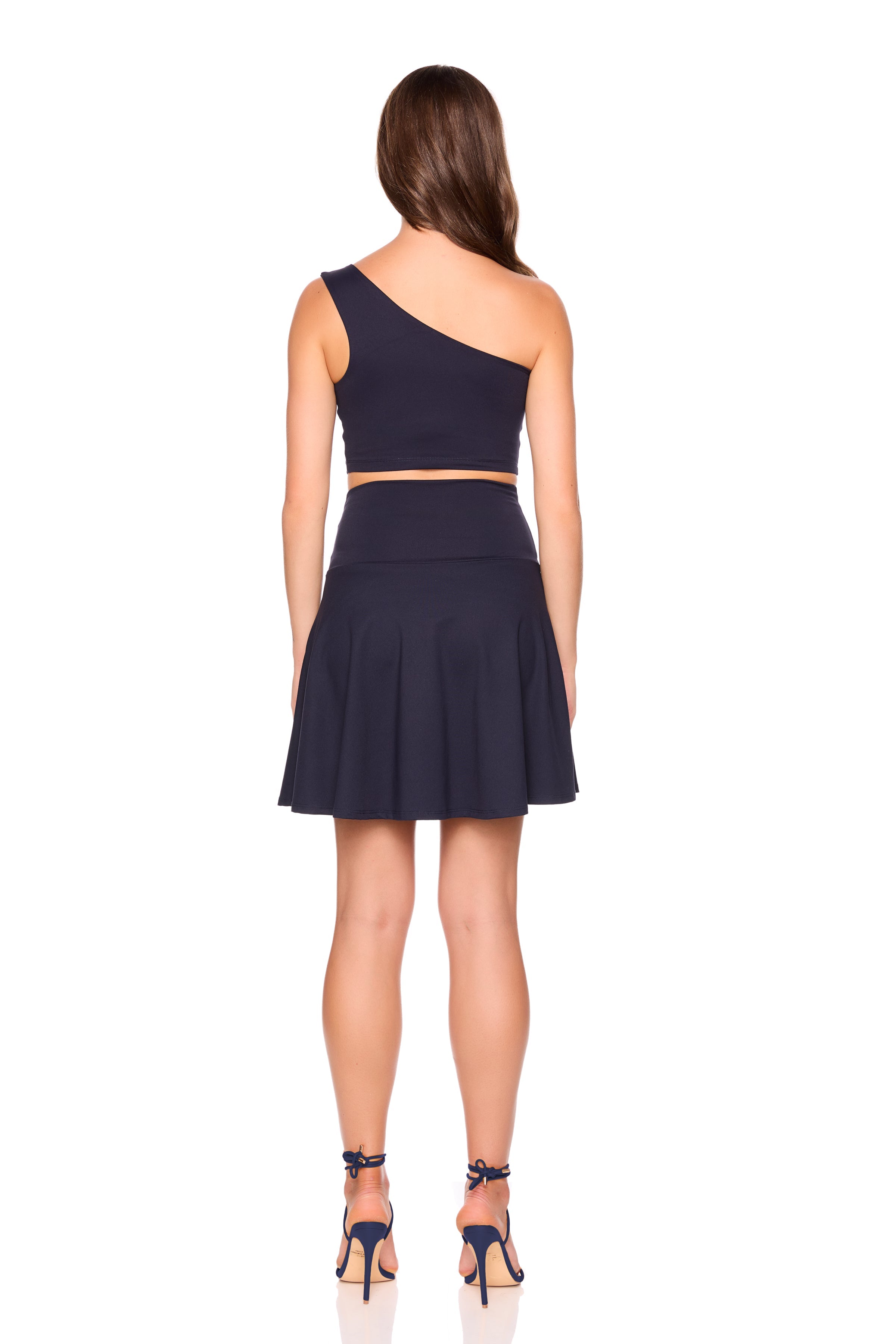 high waist flare skirt