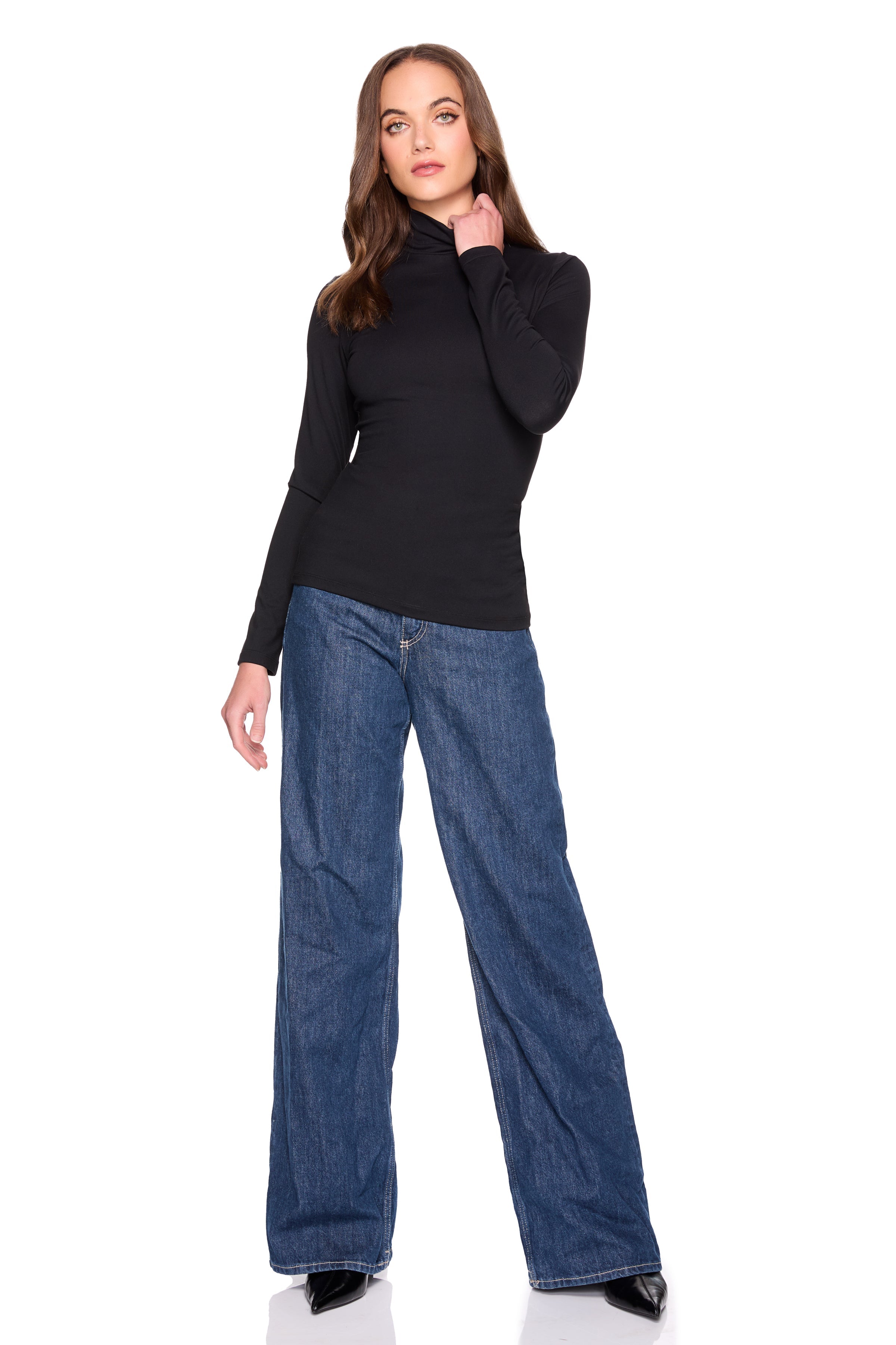 essential long sleeve turtleneck top