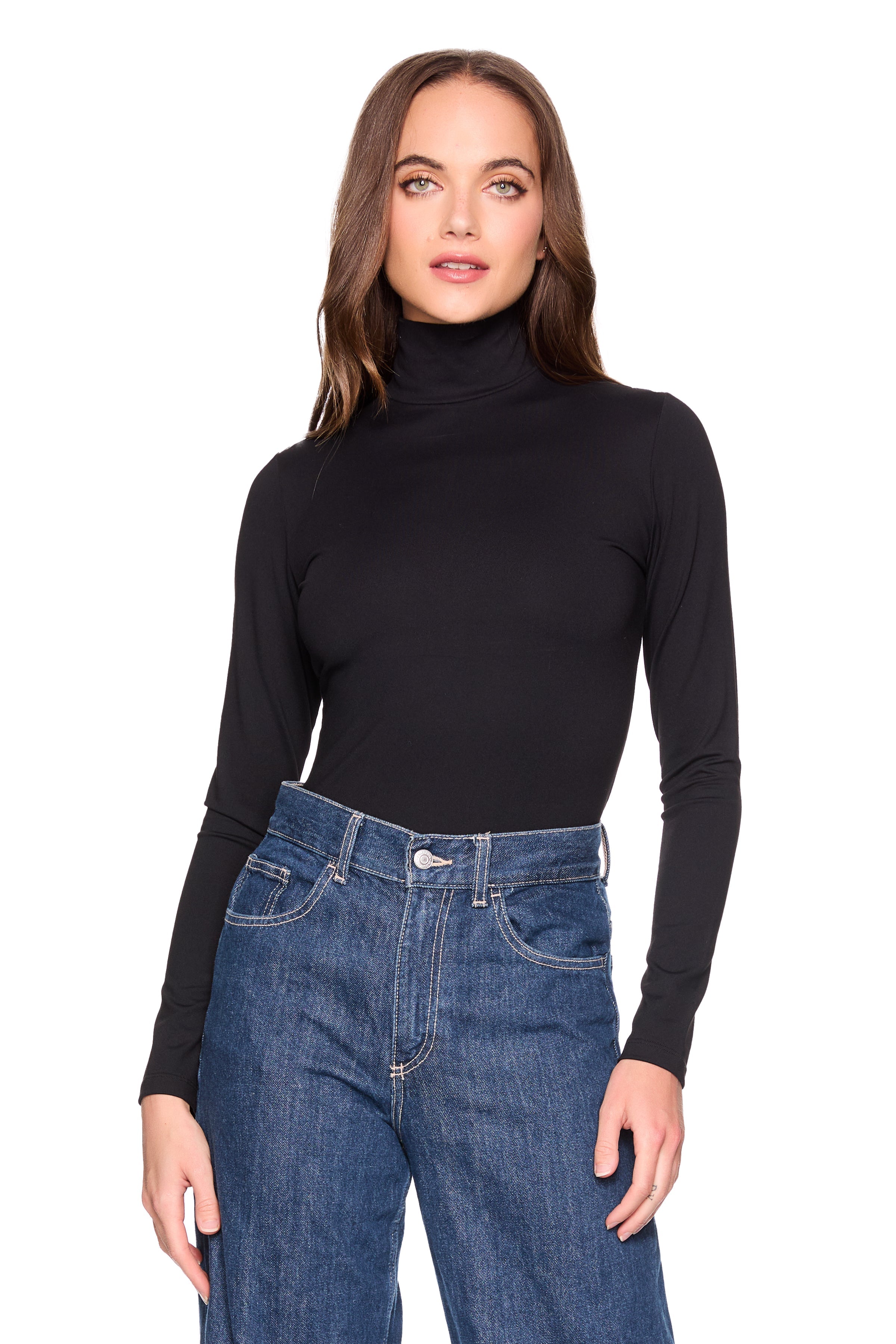 essential long sleeve turtleneck top
