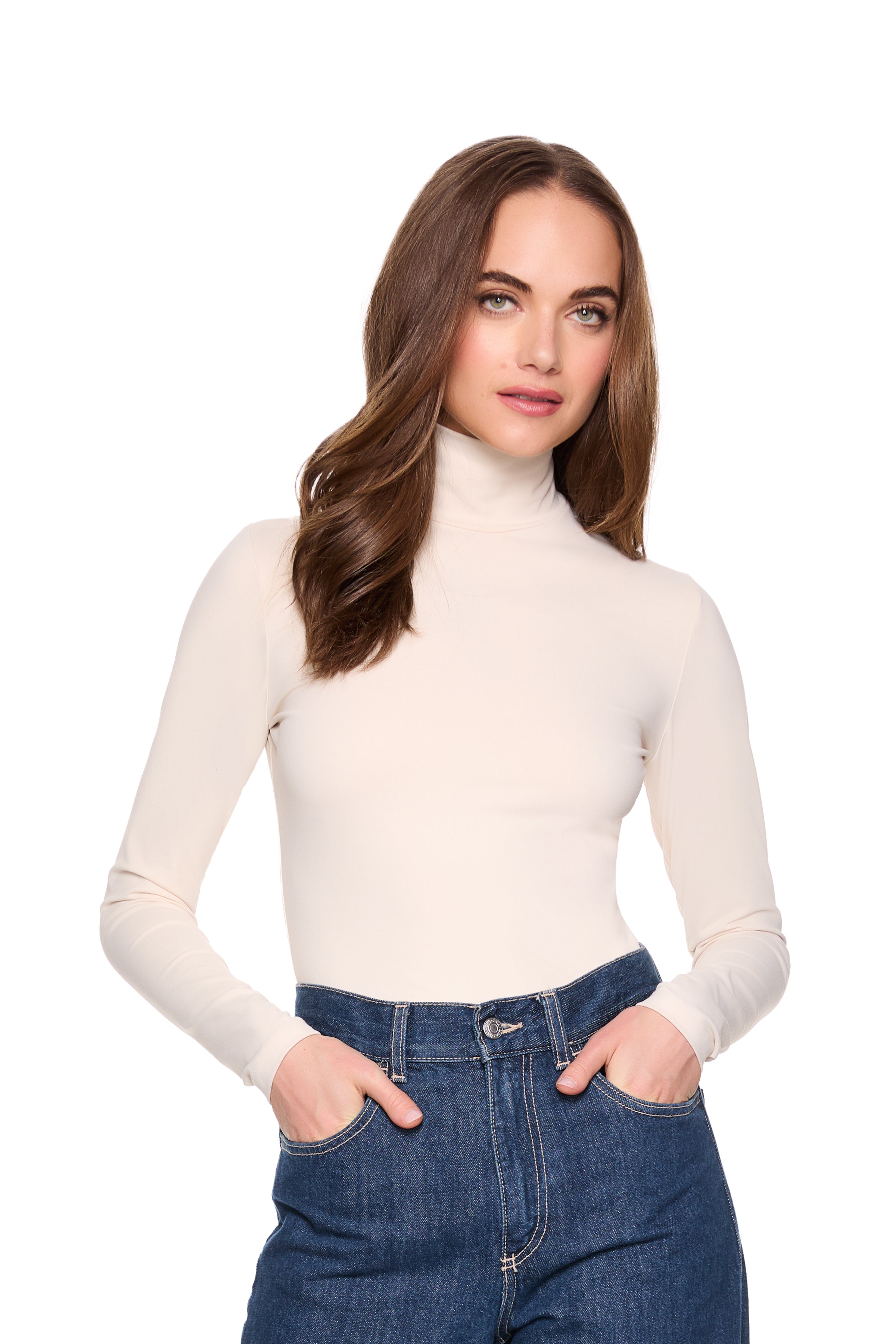 essential long sleeve turtleneck top
