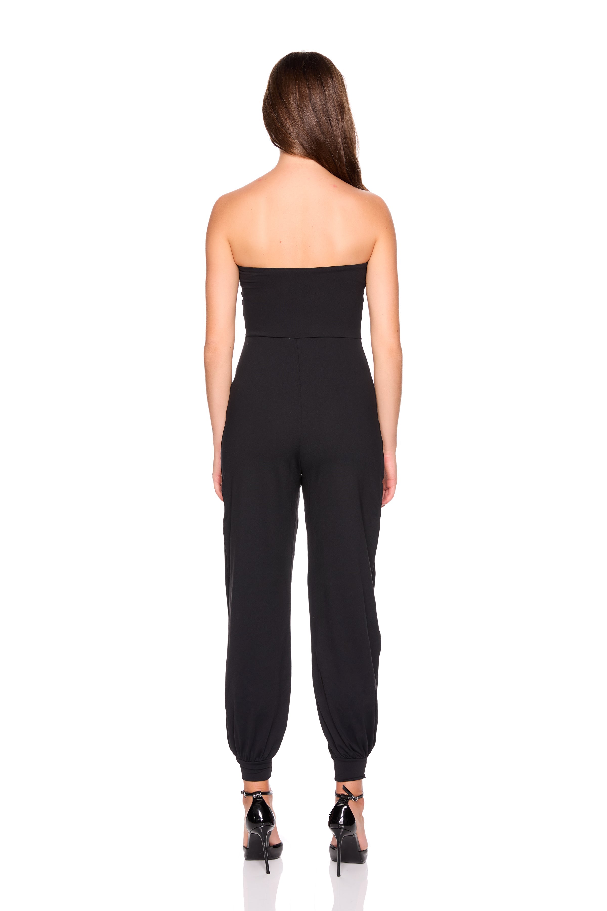 strapless jogger jumpsuit