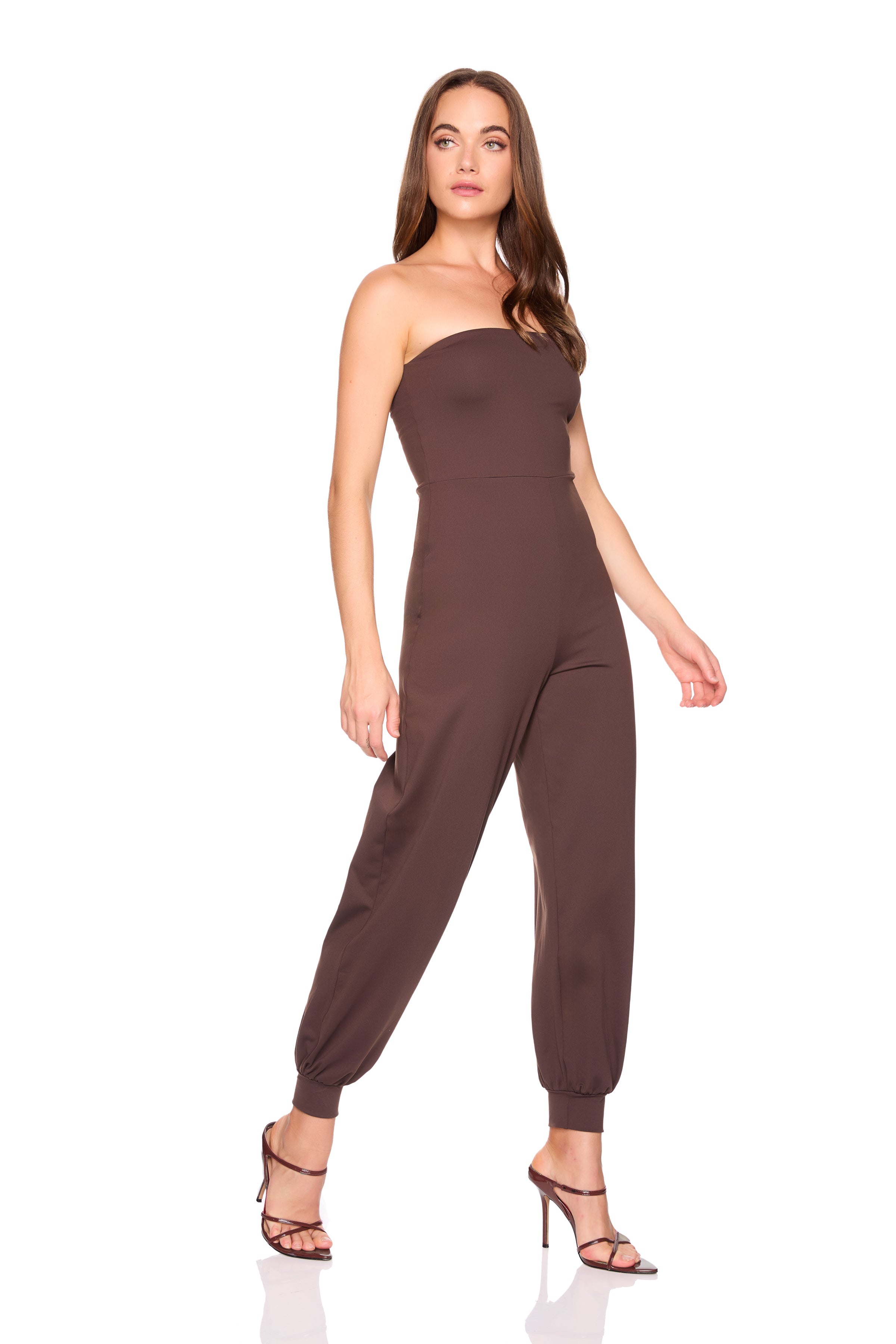 strapless jogger jumpsuit