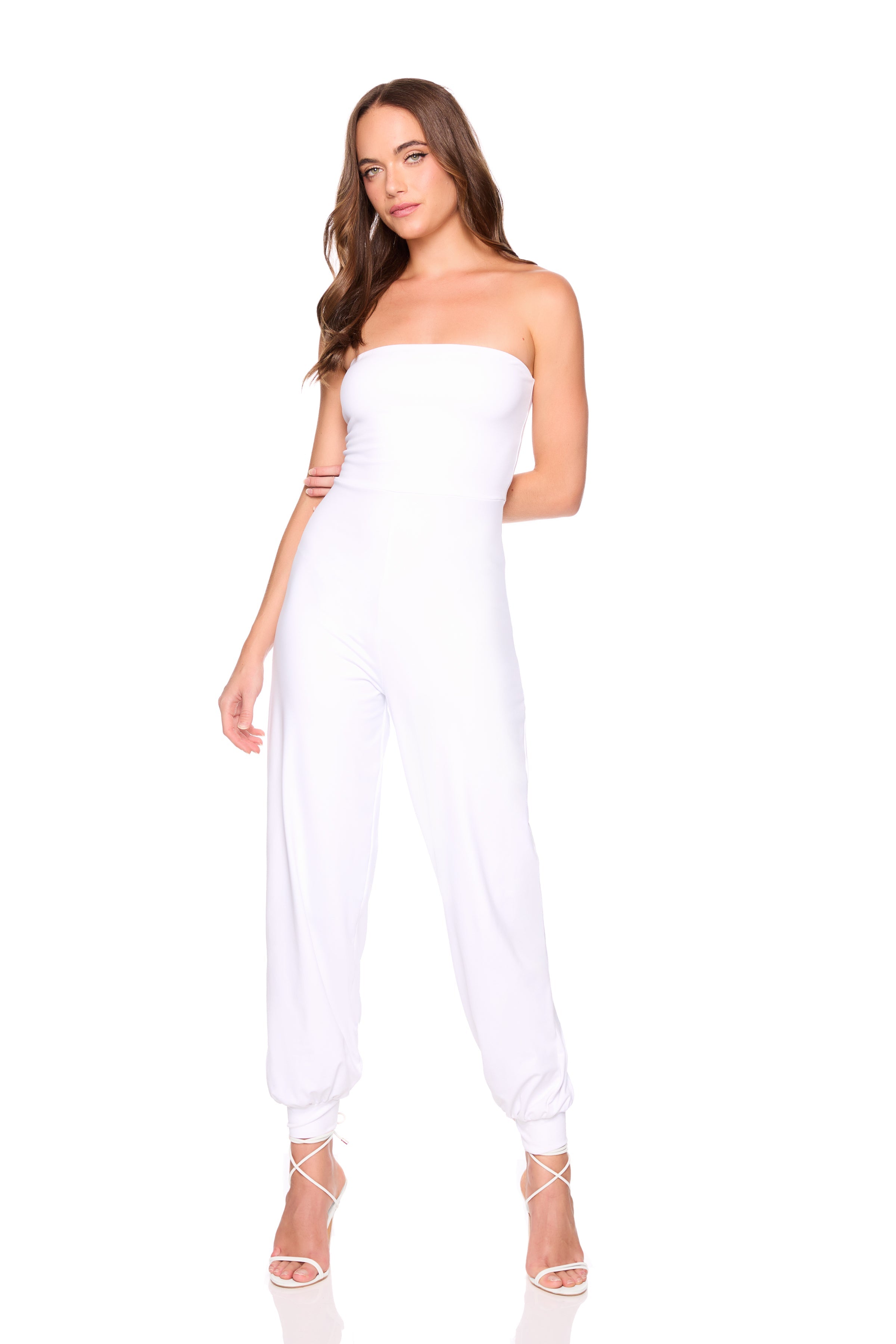 strapless jogger jumpsuit