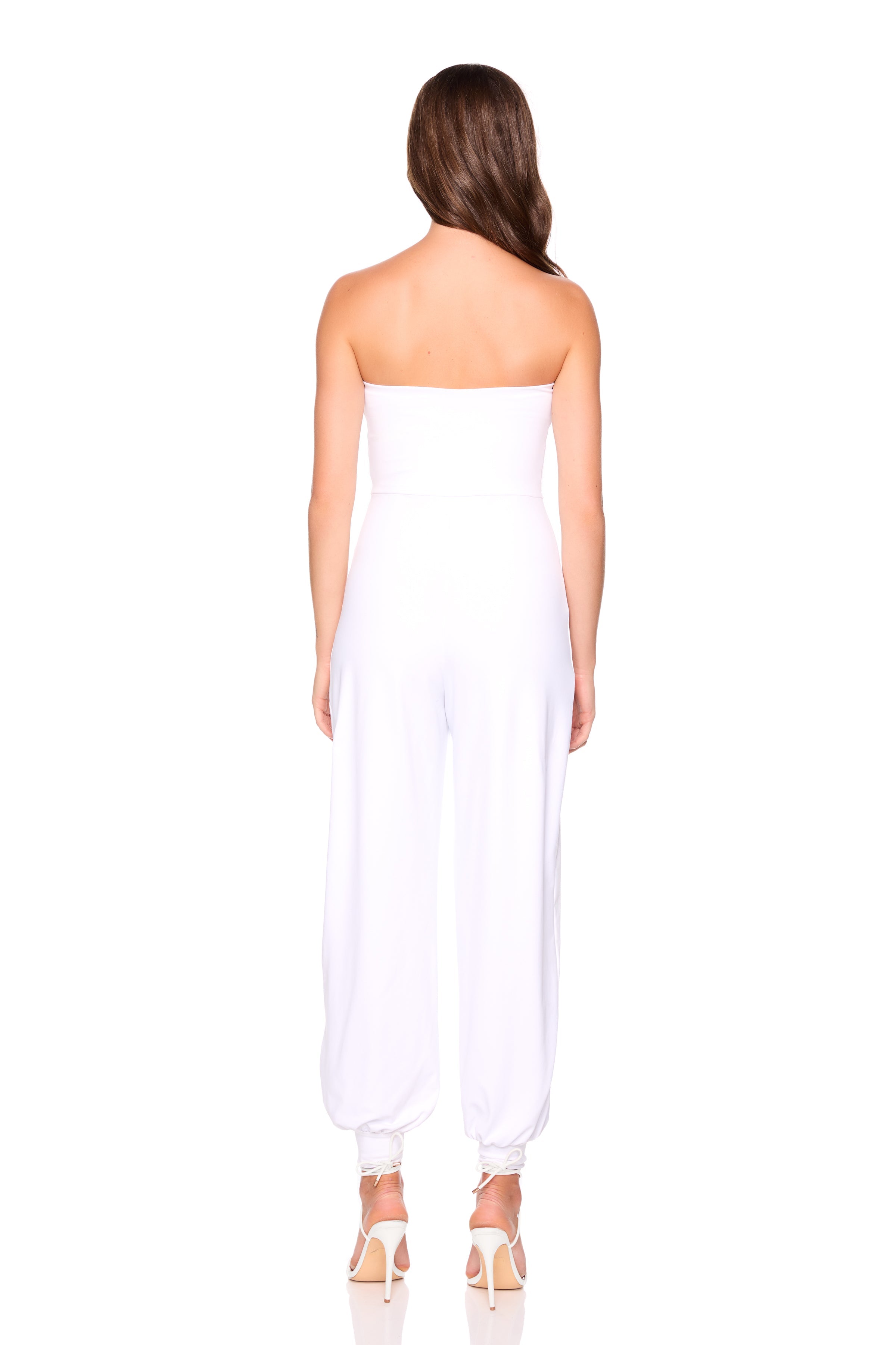 strapless jogger jumpsuit